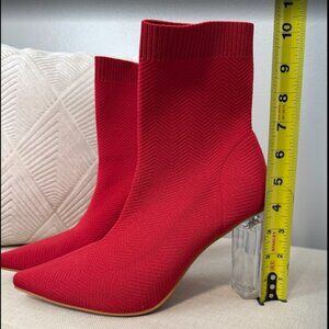 Cuccoo Slip-On Stretch Boots Collection Clear Heel